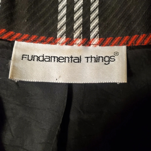 💚5/$25 Fundamental Things Red & Black Plaid Blazer Jacket Size 16 - Picture 3 of 3